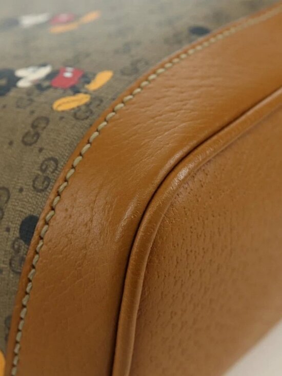 GUCCI Micro GG Supreme Disney Backpack PVC Beige Gold 552884 Auth 171451SAM